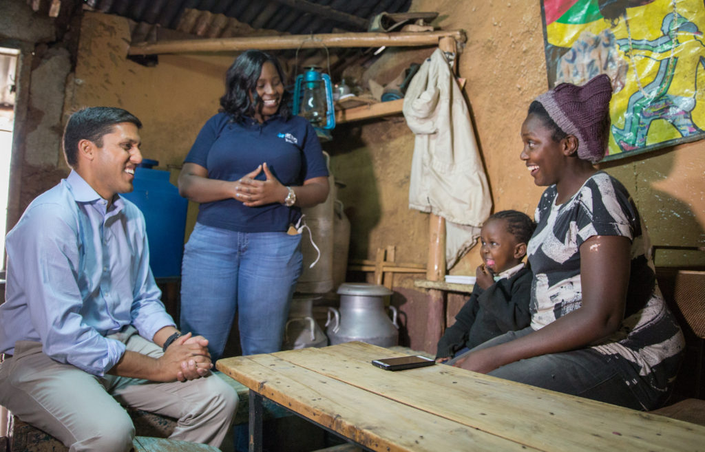 President of The Rockefeller Foundation Dr Rajiv Shah on a site visit to the Kibera Human Needs Project in Nairobi.